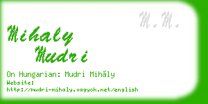 mihaly mudri business card