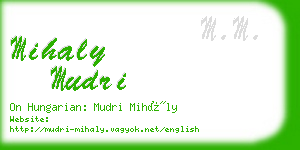 mihaly mudri business card